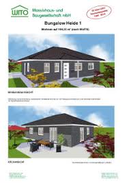 Musterhaus einfamilienhaus katalog grundriss haus bauen. Wito Massivhaus Bungalows