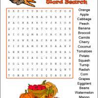 Unscramble the bonus word to reveal the answer to the question posed in the cartoon. Harvest Fruit Vegetables Word Search