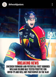 ▸ william eklund, 18, har presenterat sig i tre kronor. Iihfworldjuniors Is Breaking News Swedish Forward And Potential First Rounder William Eklund Has Tested Positive For Covid 19 And Will Not Participate In The Wjc Ifunny