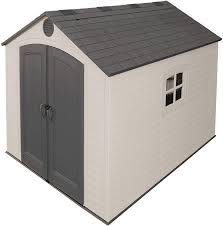 Storage sheds make life easy for a homeowner seeking added storage space for tools, garden equipment, lawn mowers, motorcycles, lawn decorations, and more. Lifetime 8 X 10 Outdoor Storage Shed With Window Amazon De Garden