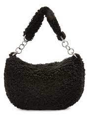 Topshop Florence Faux Fur Shoulder Bag In Black | ModeSens