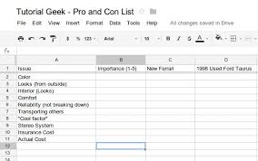 Pros And Cons List Template Excel Sada Margarethaydon Com