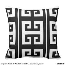 Black And White Geometric Lumbar Pillow Elegant Black White Geometric Pattern Throw Pillow Zazzle Com Throw Pillows Patterned Throw Pillows Pillows