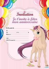 Invitation Cheval Unicorne Carte Invitation Anniversaire Gratuite Invitation Anniversaire A Imprimer Invitation Anniversaire