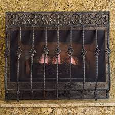 These are not the basic fireplace screens you find in a discount hardware store. Tuscany Fireplace Screen With Mesh Frontgate Wrought Iron Fireplace Screen Cast Iron Fireplace Fireplace
