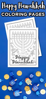 Each printable highlights a word that starts. Happy Hanukkah Coloring Pages Made With Happy