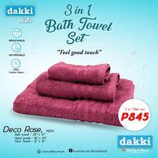 We continue to expand our retail distribution network as well as search to import even more labels from reputable. Dakki 3 In 1 Bath Towel Set Buy Sell Online Towels With Cheap Price Lazada Ph