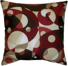 Modern Red Tan Brown Abstract Decorative Throw Pillow Toss Cushion 18x18 Ebay Throw Pillows Decorative Throw Pillows Pillows