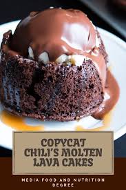 This molten lava cake is one that shows up dressed to impress! Copycat Chili S Molten Lava Cakes Chocolate Icecream Media Food And Nutrition Degree