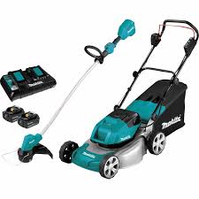 Located in henderson, west auckland but serving the surrounding areas, we offer lawn mower repairs and chainsaw repairs auckland residents can count on. Makita Lawn Mower And Line Trimmer 5ah Kit Electric Lawn Mowers Mitre 10
