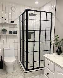 Dreamline Shower Doors On Instagram The Dreamline French Corner Shower Enclosure In Satin Black Sets In 2021 Corner Shower Enclosures Bathroom Redesign Corner Shower