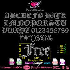 The old english script makes your designs look like they are from the middle ages. Old English Font Rhinestone Bgartdesigner Best Rhinestone Fonts