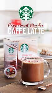 Starbucks Peppermint Mocha Caffe Latte K Cup Pods Starbucks Recipes Coffee Recipes Yummy Drinks