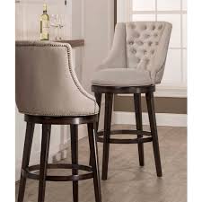 Halbrooke Upholstered Swivel Bar Stool In Smoke By Hillsdale Furniture Upholstered Bar Stools Bar Stools Bar Stools With Backs