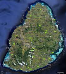 Satellite Map Of Mauritius Mauritius Holiday Mauritius Island Mauritius