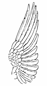 Black And White Angel Wings Clip Art Drawing Feather Outline Outline Of A Wing Clip Art Library In 2020 Angel Wings Painting Angel Wings Art Angel Wings Drawing