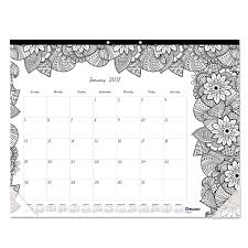 Desk Pad Calendar W Coloring Pages 22 X 17 2017 Desk Calendar Pad Desk Calendars Desk Pad