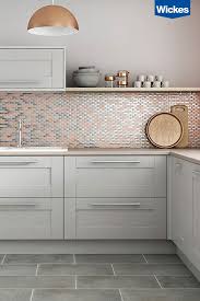 Create A Uniquely Stylish Kitchen By Combining Soft Grey Shaker Cabinets And Subtle Dusty Pastels With Bold Kitchen Design Grey Shaker Kitchen Stylish Kitchen