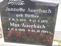 Grab von Max Auerbach (17.11.1926-22.10.1984), Friedhof Oldendorp