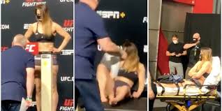 Ufc women's bantamweight fighter julija stoliarenko collapsed twice while attempting to make weight for her. Mspr1ldikku39m
