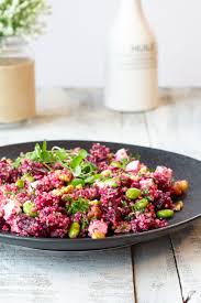 Salade De Quinoa A La Betterave Et Au Feta Lunch Food Healthy