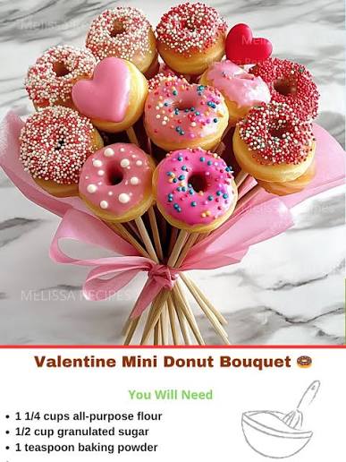 Buquê de mini donuts