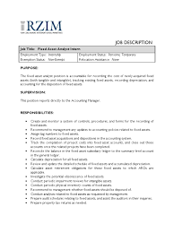 The sr accountant / manager will manage the accounting functions. Jd Fixed Asset Analyst Intern Depreciation Fixed Asset