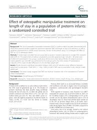 Pdf Effect Of Osteopathic Manipulative Treatment On Length Of Stay In A Population Of Preterm Infants A Randomized Controlled Trial