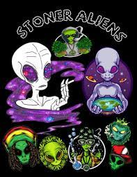 Trippy drippy aliens, a magical mermaid in a deep sea water bong, a creepy hooded skeleton preparing a joint, and a zen meditating hippie in a forest of mushrooms about to be eaten by a horrific chihuahua, what more could you want!? Amazon Com Stoner Aliens An Adult Coloring Book Stoner Coloring Book 9798583116874 Black Only Books