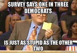 Survey Says One In Three Democrats Is Just As Stupid As The Other Two Drew Carey Who S Line Is It Anyway Make A Meme