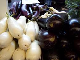 This striped beetle and its larva consume the foliage of potatoes, peppers and tomatoes. File Three Types Of Eggplant Jpg Wikimedia Commons