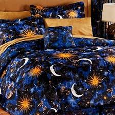 Celestial Sun Moon Star Space 8pc Queen Size Comforter Sheet Bed In A Bag Set Ebay Queen Size Comforter Bed Linens Luxury Bed Comforter Sets