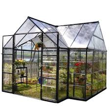 Palram Victory Orangery 10 Ft X 12 Ft Garden Chalet Greenhouse 702422 The Home Depot Best Greenhouse Backyard Greenhouse Home Greenhouse