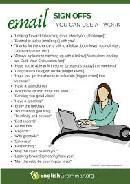 The Best Professional Email Sign Offs English Writing Skills Writing Skills English Writing