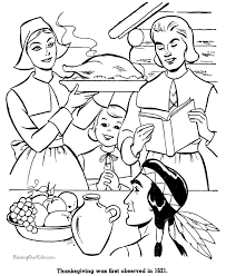 Thanksgiving day, annual national holiday in the united states and canada celebrating the harvest and other blessings of the past year. First Thanksgiving Coloring Sheets 006