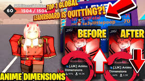 Wild life beta 73% 35. This Top 1 Global Anime Dimensions Player Is Quitting The Leaderboard Developers Fix Roblox Youtube