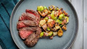 Pan Seared Top Sirloin Steaks With Bacon And Brussels Sprout Hash Steak Easydinner Recipes Paleo Bacon Top Sirloin Steak Sirloin Steaks Sirloin