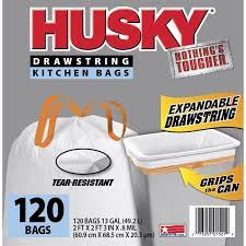 Maybe you would like to learn more about one of these? Husky Tall Kitchen Trash Bags 13 Gallon 120 Bags Expandable Drawstring Walmart Com Walmart Com