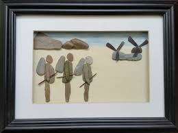Custom Made Pebble Art Pictures From Http Www Pebbleartpictures Com Military Warhero Pebble Art Stone Art Sea Glass Art
