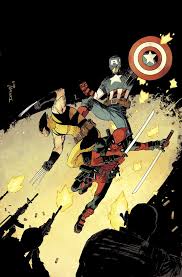 Deadpool Wolverine Captain America Cover By Declan Shalvey Jordie Bellaire Deadpool Marvel Comics Marvel Now