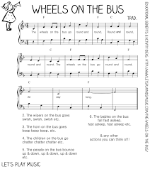 Let's play house brooklyn, new york. The Wheels On The Bus Action Song Piano Sheet Music Free Easy Piano Sheet Music Ukulele Music