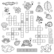 Juegos de baby shower para imprimir. Negro Y Vector Crucigrama Blanco Juego Educativo Para Ninos Sobre La Naturaleza Ilustraciones Vectoriales Clip Art Vectorizado Libre De Derechos Image 52986278