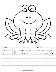 F Is For Frog Worksheet Frogs Preschool Alphabet Preschool Frog Activities