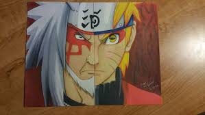 Naruto And Jiraiya Sage Mode Drawing Drawings Naruto Anime