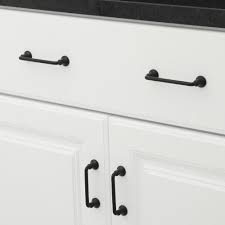 Richelieu Hardware 3 3 4 In 96 Mm Center To Center Matte Black Traditional Drawer Pull Bp0874900 The Home Depot Traditional Drawers Cabinet And Drawer Pulls Drawer Pulls