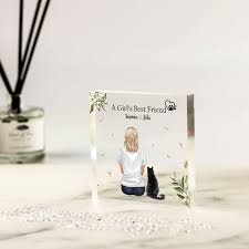 Owner and Pet Custom Print, Pet Portrait, Pet Remembrance Gift, Pet Loss  Sympathy Present, Christmas Gift, Pet Owner Gift, Acrylic Block