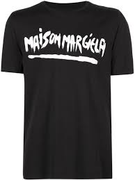 Maison Margiela Graffiti Logo Print T Shirt Julian Fashion Farfetch Com Print T Shirt Mens Shirts Maison Margiela