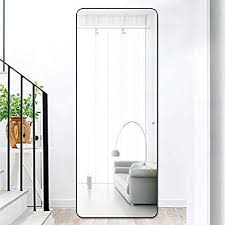 With a full length mirror, you can check your outfit in style. Amazon Com Pexfix Full Length Mirror Modern Bedroom Floor Mirror Sleek Round Corner Design Standin Floor Length Mirror Full Length Mirror Stand Floor Mirror