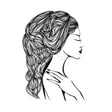The black hair bob is parted on the side and cut into a rounded shape that provides extra shine and fullness for fine, thin hair. Beautiful Woman With Long Wavy Hair Closed Eyes And Natural Makeup Stock Vector Illustration Of Beautiful Haircut 101752864