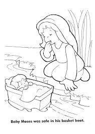 Bible Coloring Pages Bible Coloring Pages Sunday School Coloring Pages Baby Moses